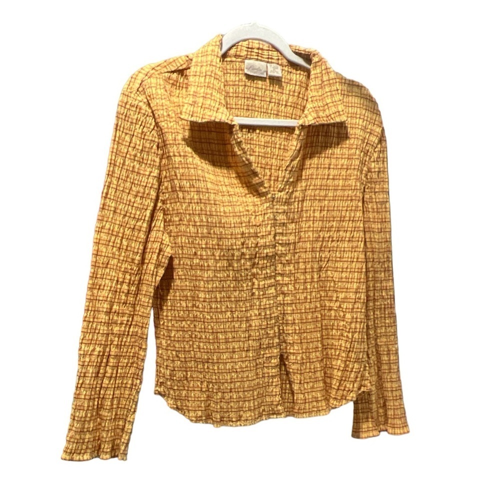 Women’s Fiorlini XL ruched yellow shirt